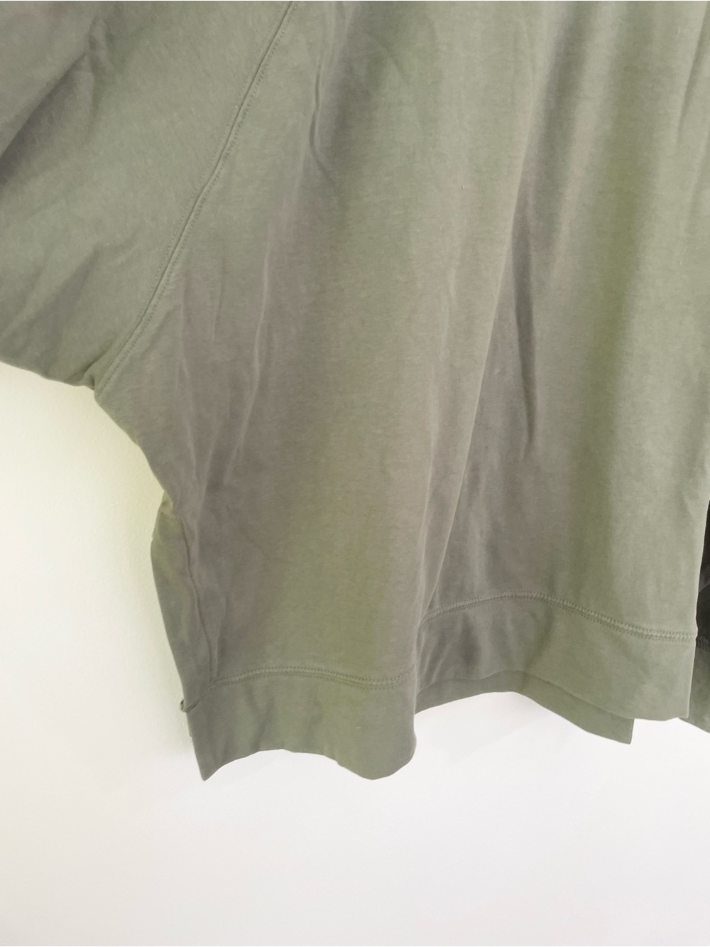 Earth Yoga Oversized Boxy Army Green Crew Neck Sweatshirt XL Extra Large Cotton - Picture 3 of 7